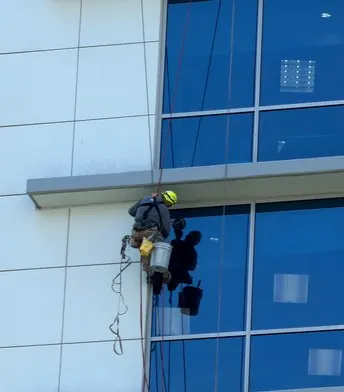 Rope-access exterior work