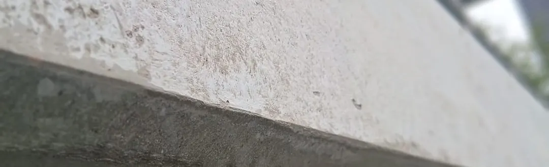 Restored concrete edge with a continuous, finished profile